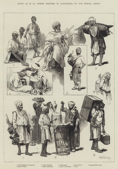 Egypt as it is, Street Sketches in Alexandria by Charles Auguste Loye